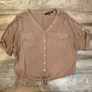 Flowy brown blouse